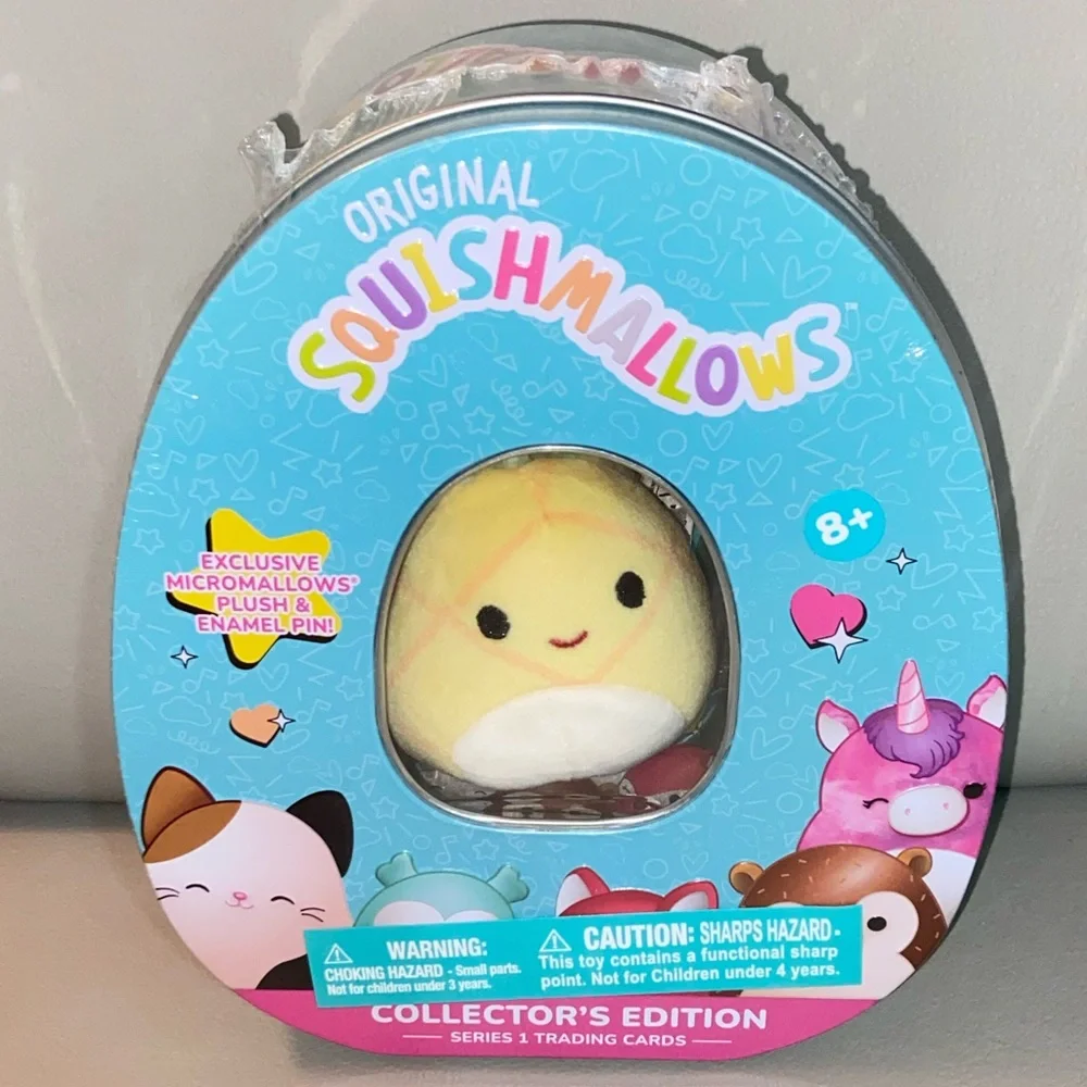 Squishmallows Official Kellytoy Collector's Tin Pineapple Trading Card